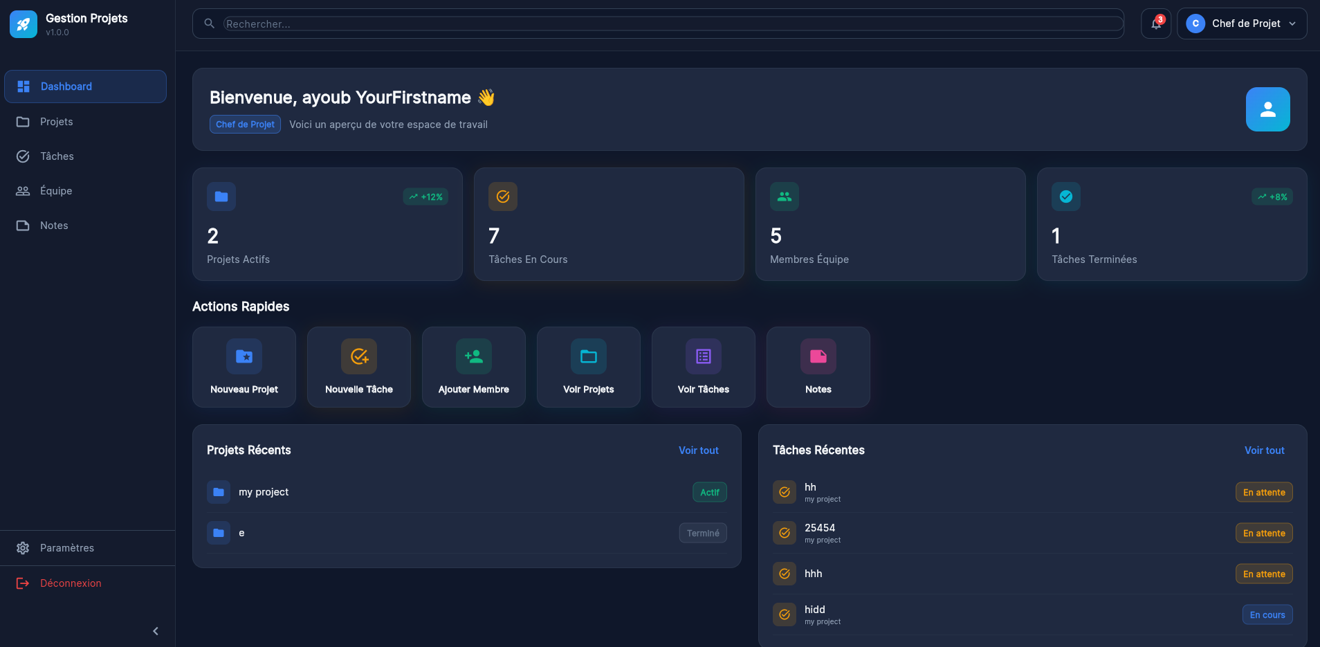 Project Management Flutter App
